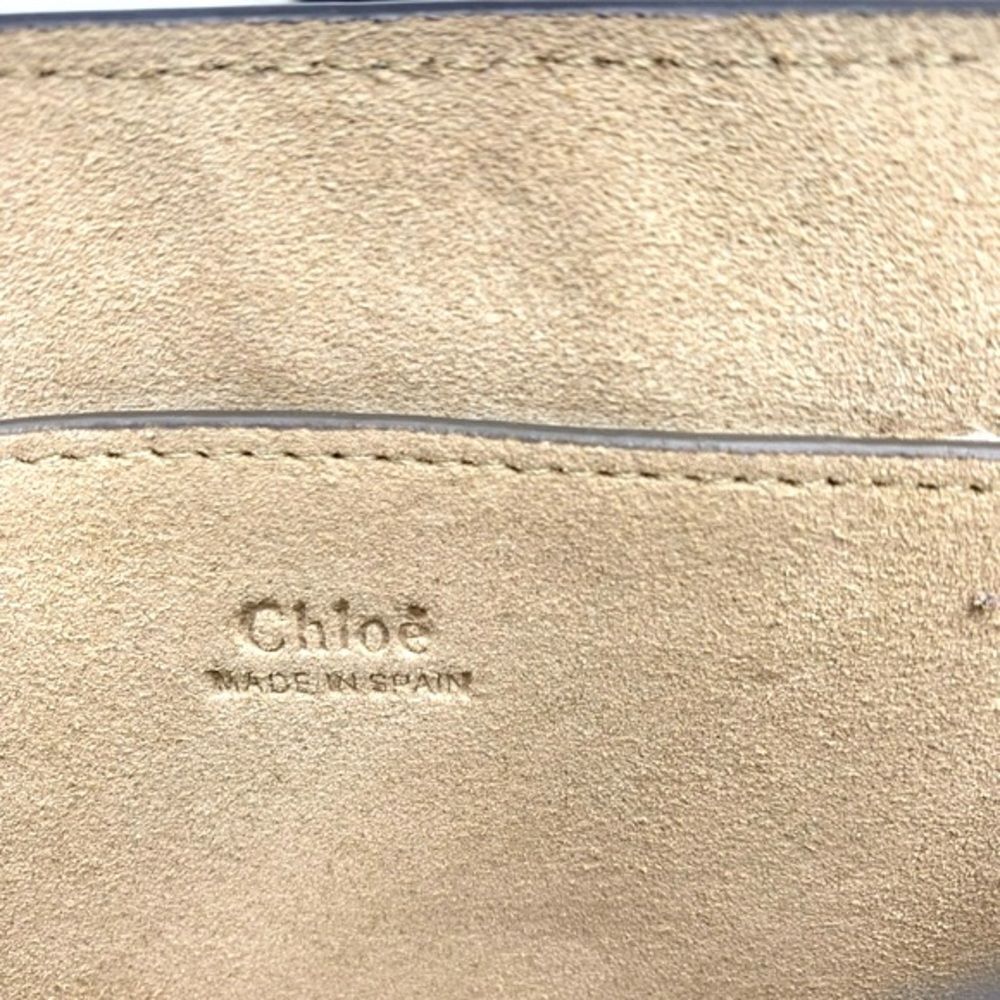Auth CHLOE Small Faye Crossbody Bag Powder Blue Leather Putty Suede Very Good - Picture 11 of 16